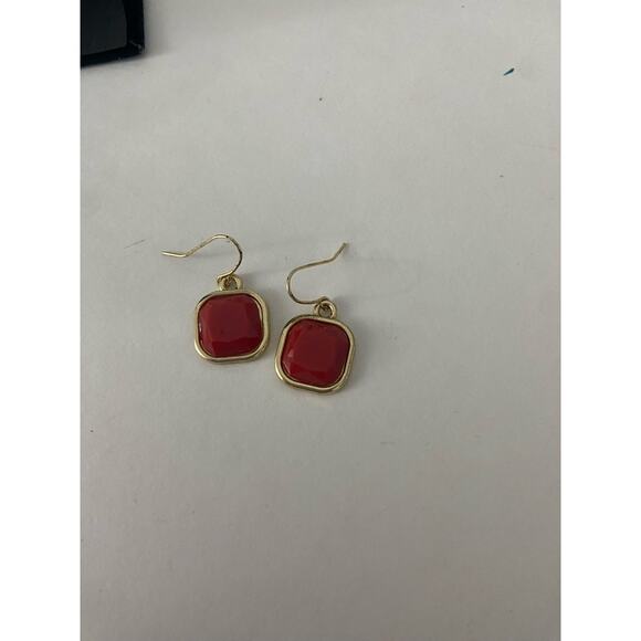 rounded square earrings gold tone - Picture 3 of 4